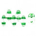 Abalorios Matubo MiniDuo 2.5x4mm Crystal - Green-Lined